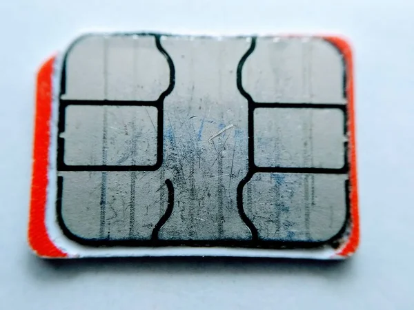 Top View Macro Sim Card — Stock Photo, Image