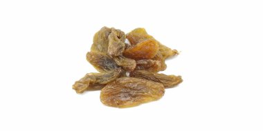 Beyaz bir arka plan üzerinde izole kuru üzüm bir resim