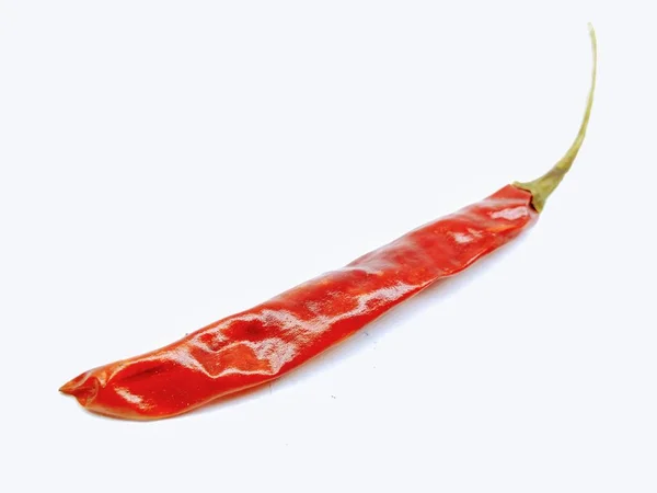 Obrázek Suchého Červeného Chili Izolovaného Bílém Pozadí — Stock fotografie