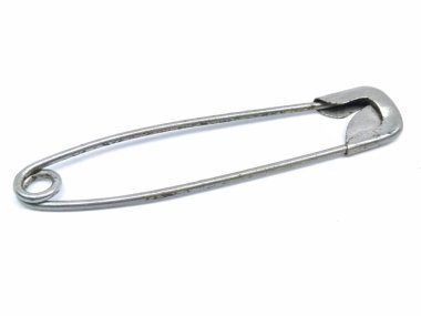 Beyaz arka plan üzerinde izole kadın bez pin bir resim