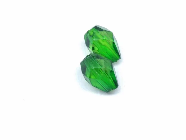 A picture of green diamonds isolated on white background