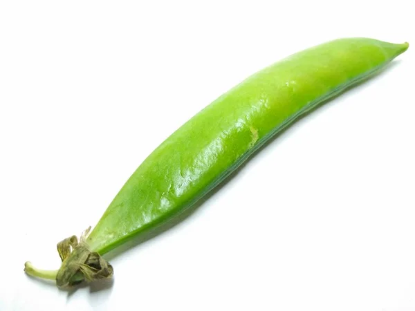 Picture Green Pea Pod White Background — Stock Photo, Image