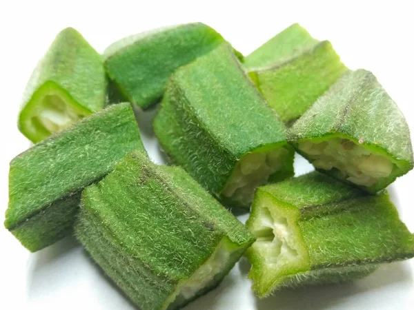 Una Imagen Rodajas Ladyfinger Aisladas Sobre Fondo Blanco — Foto de Stock