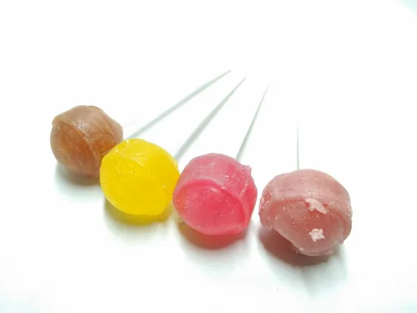 Ein Bild Von Lollipop Bonbons Isoliert Auf Weißem Hintergrund — Stockfoto