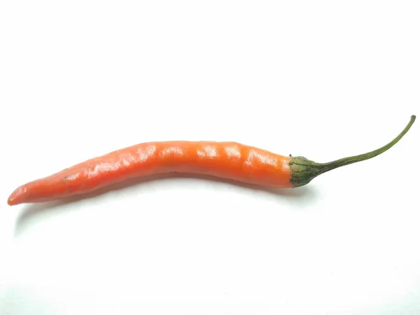 Een Foto Van Rode Chilli Geïsoleerd Een Witte Achtergrond — Stockfoto