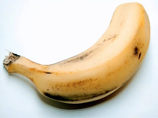 Μια Εικόνα Μπανάνας Απομονωμένη Λευκό Φόντο — Φωτογραφία Αρχείου