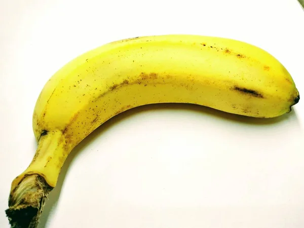 Een Foto Van Banaan Witte Achtergrond — Stockfoto