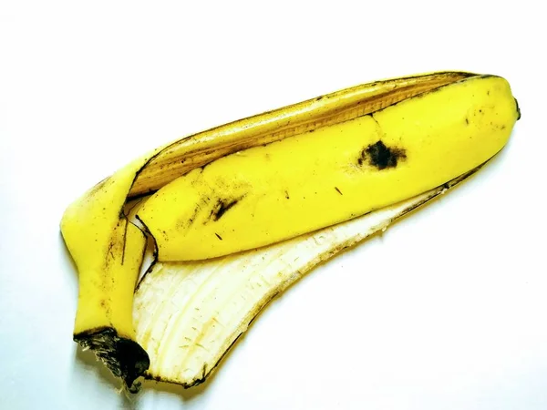 Een Foto Van Banaan Korst Geïsoleerd Witte Achtergrond — Stockfoto