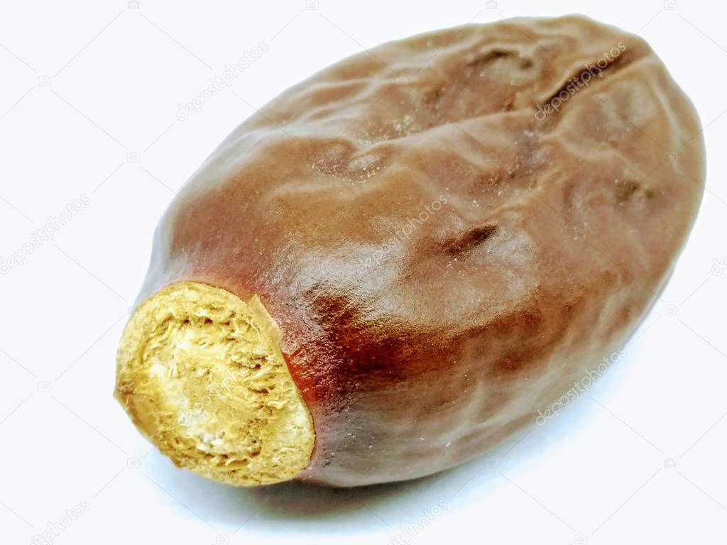 A picture of Lychee seed isolated on a white background