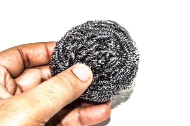 Paslanmaz çelik temizleme bezi resmi.