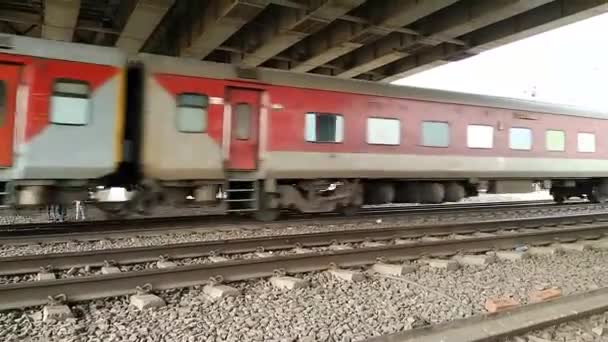 Ferrocarril Indio Con Enfoque Seleccionado — Vídeos de Stock