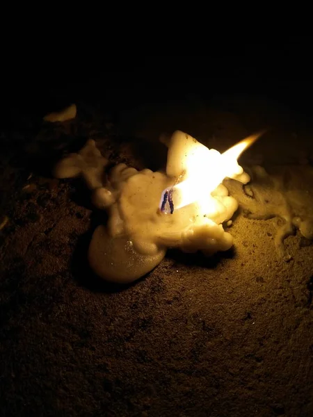 Свечи Зажжены Случаю Deepavali Индуистский Фестиваль Света Выборочным Упором Свечи — стоковое фото