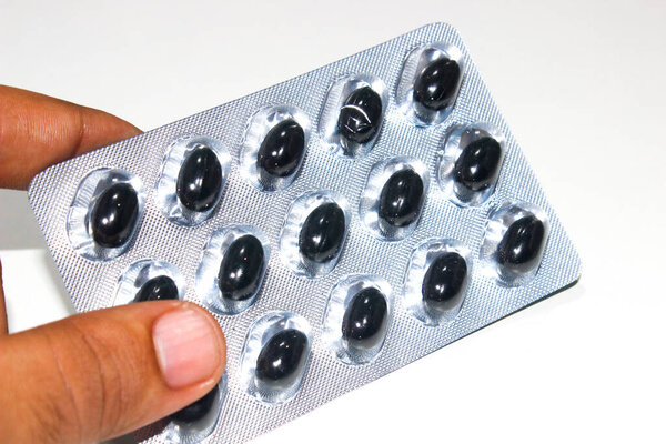 A picture of medicines isolated on white background