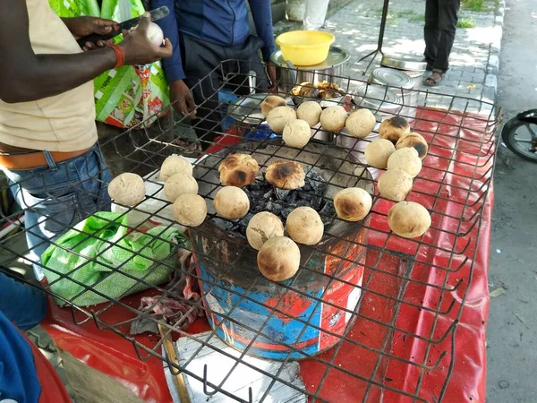 Una Imagen Litti Chokha Con Enfoque Seleccionado — Foto de Stock