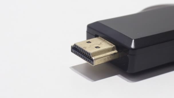 Beyaz Arkaplanda Hdmi — Stok video