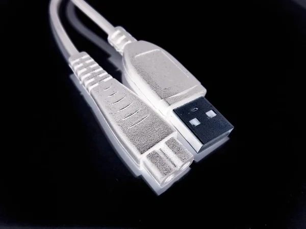 Immagine Cavo Usb Con Messa Fuoco Selezionata — Foto Stock