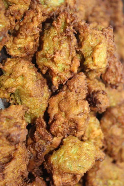 Pakora Oder Pakoda Ein Traditioneller Und Beliebter Indischer Vegetarischer Snack — Stockfoto