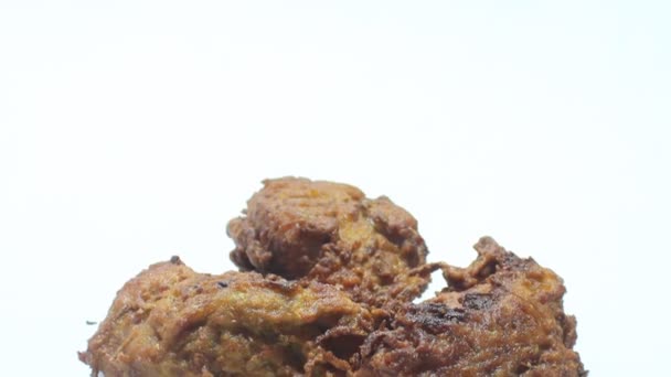 Pakora Oder Pakoda Ein Traditioneller Und Beliebter Indischer Vegetarischer Snack — Stockvideo