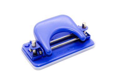 Beyaz arkaplanda kağıt yumruklama makinesi resmi