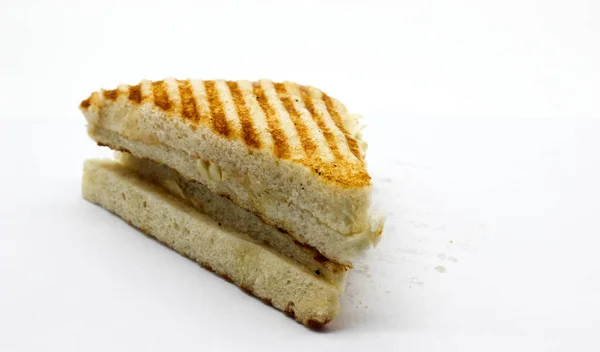 Una Foto Sandwich Sfondo Bianco — Foto Stock