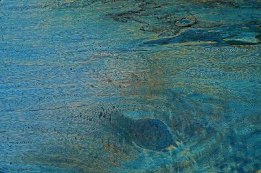 Eski koyu mavi boyalı ahşap doku. Turkuaz ahşap masa üstü