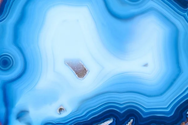 Закрыть ярко-синей текстурой агата. Естественный минеральный фон — стоковое фото