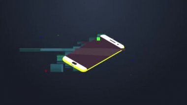 animasyon - modern cihaz arızası. görüntü piksel hareket simgesi