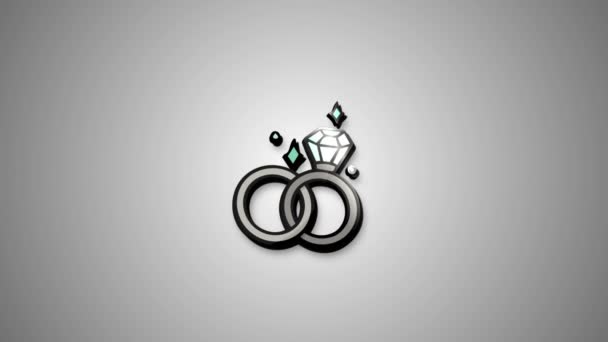 Ring Icon Animation Icon Animation Black Png Background — Stock Video