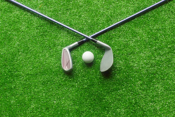 Balles Golf Clubs Golf Sur Gazon Vert Équipement Golf Dans — Photo