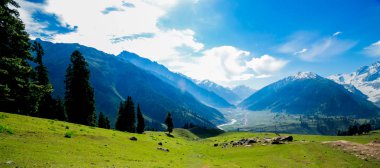 Güzel dağ manzarası devletin Sonamarg, Jammu ve Keşmir, Hindistan