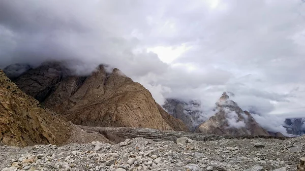 Masherbrum Mountain Peak Goro Camp Morgen Base Camp Pakistan — Stockfoto