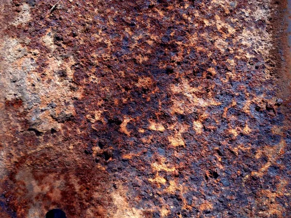 Rust on metallic surface. Rusted iron texture