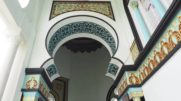 Dentro Masjid Raya Gran Mezquita Mashun Una Mezquita Ubicada Medan — Foto de Stock