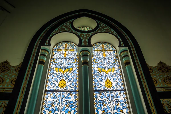 Dentro Masjid Raya Gran Mezquita Mashun Una Mezquita Ubicada Medan — Foto de Stock