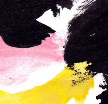 Fırçalanmış Boyalı Soyut Arka Plan. bir pastel renkli güneş ve bulut arka plan