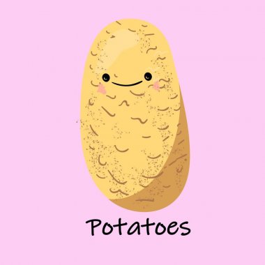 yüzleri ve duyguları gülümsüyor ile sevimli karikatür sebze. Çocuk Eğitimi için Kartlar.Sevimli sebze karakteri.