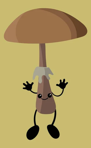 Гриби персонаж магія осінні гриби для дітей навчання або логотип для вашого дизайну або грибного бізнесу . — стоковий вектор