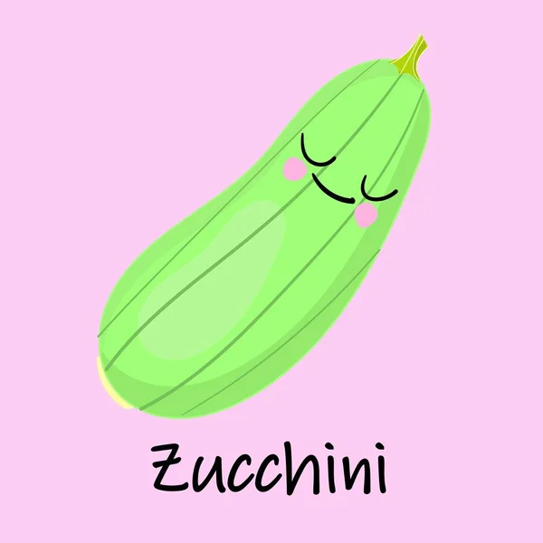 Милые мультяшные овощи с улыбками на лицах и эмоциях. CARDS FOR CHILDREN 'S EDUCATION.Cute vegetable character. Векторная иллюстрация . — стоковый вектор