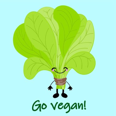 yüzleri ve duyguları gülümsüyor ile sevimli karikatür sebze. Çocuk Eğitimi için Kartlar.Sevimli sebze karakteri. Vektör illüstrasyon izole.