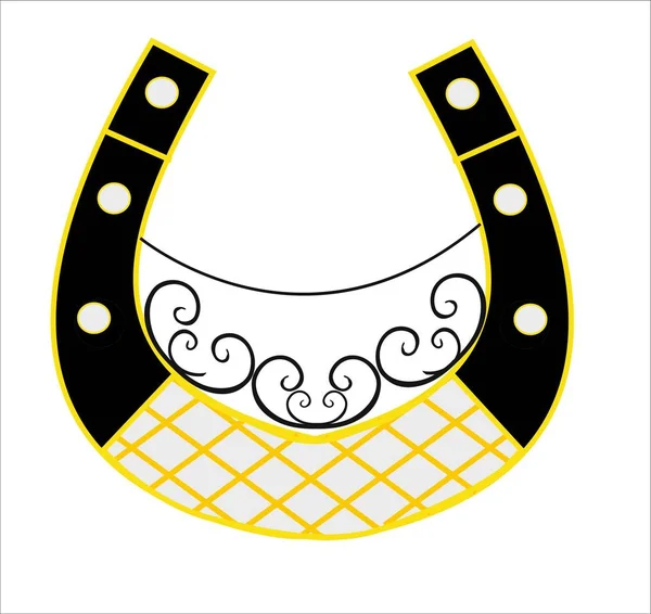 HorseShoe іржава сталь ізольована на білому . — стоковий вектор