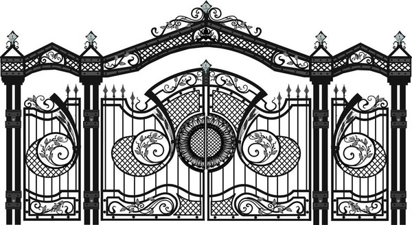 House gate and fence vector. wallpaper. FORGED PRODUCTS.