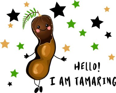 Vektör demirhindi tasarımı... Demirhindi, meyve doodle çizimleri vektör illüstrasyon
