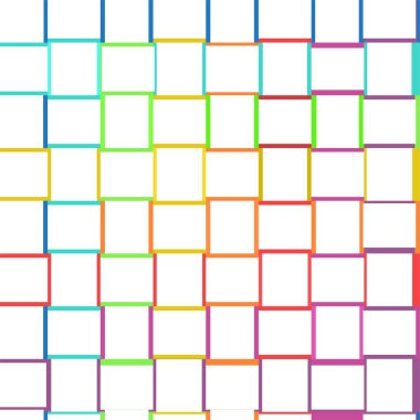 Aydınlık bir yaz jeometrik paterni. Kare PATTERN. Mavi, pembe. Moda renkleri. Vektör kusursuz illüstrasyon.