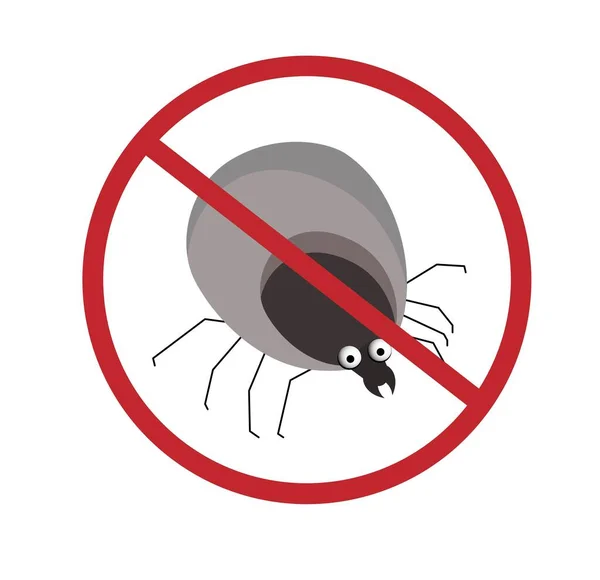 Kvalster Kryssa För Blodsugande Insekt Parasiten Fästing Sommarepidemi Borrelia — Stock vektor