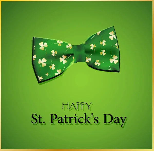 Happy Patrick Day Gouden Letters Een Groene Achtergrond Met Shamrocks — Stockfoto