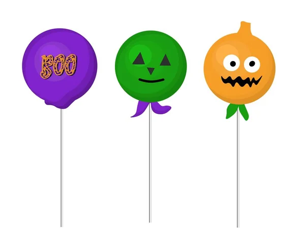 Clés Usb Halloween Recettes Sucette Pour Halloween Desserts Élément Isolé — Image vectorielle