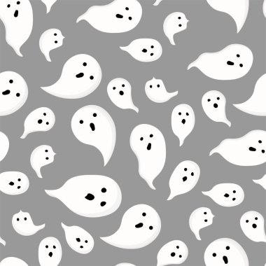 Cadılar Bayramı şablonu kusursuz. Dijital kağıt cadılar bayramı. Hayalet deseni.