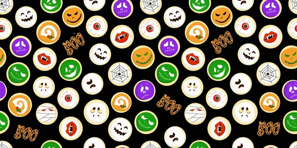 Halloween Heller Hintergrund Nahtloses Muster Für Halloween Ein Genuss Runde — Stockvektor