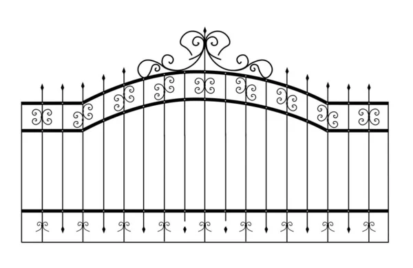 Sketch Кованых Металлических Элементов Антикварными Орнаментами Художественная Ковка Относится Категории — стоковый вектор