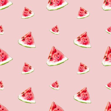 karpuz dilimleri dikişsiz desen illüstrasyon